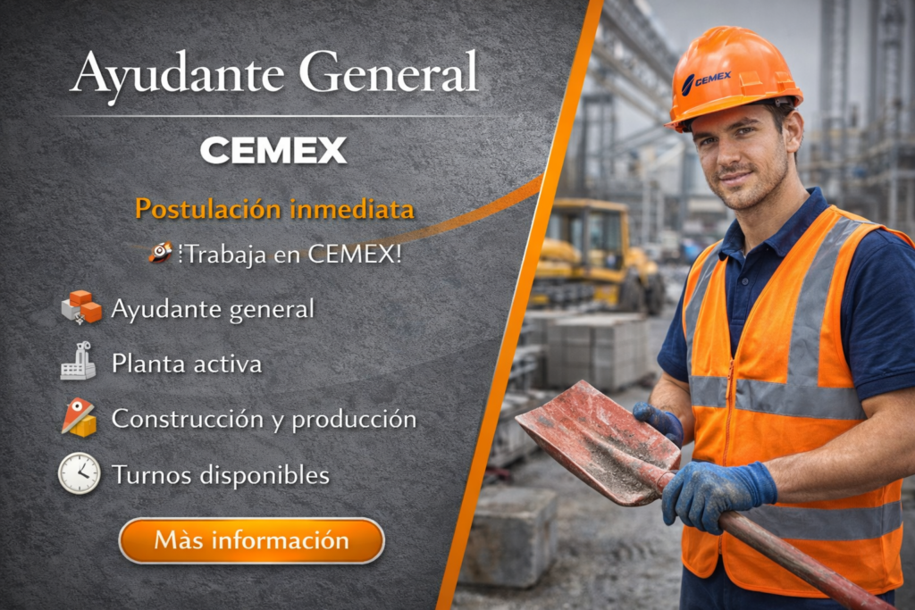 Ayudante General de Planta CEMEX